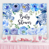 Blau Blumen In Voll blühen Blumen babydusche Hintergrund